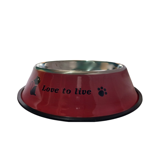 Plato Metálico para Mascotas – Gato y Perro – Colores Variados